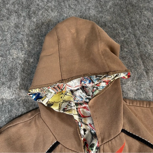 Y2K Hoodie Mens Large Tan Crazy Rare AOP‎ Reversible Grunge Jesse Pinkman Skater - Picture 9 of 16